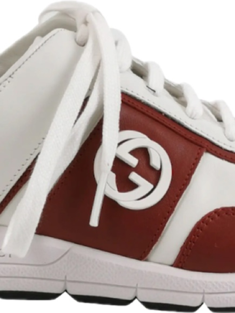 Gucci Miro Soft Rosso Interlocking GG Red White Leather Low Top Sneakers size 38